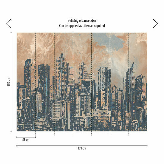 AS Creation The Wall Travel Styles Oranje - 39333-1 - 393331 - Oranje / Grijs Behang