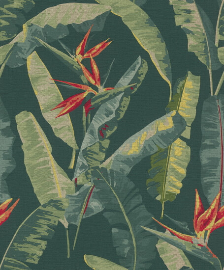 Bloemen behang 863604 Behang