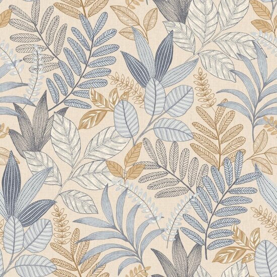Noordwand Allure AL26291 Beige - Blauw Behang
