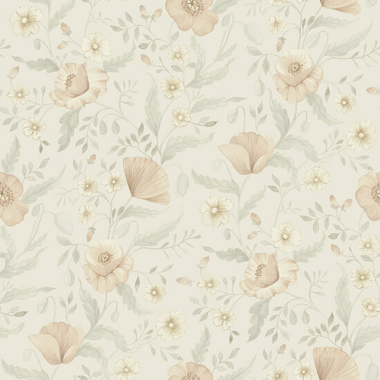 Dutch First Class Midbec Rosenlycka Grijs/rood FC43116 Behang