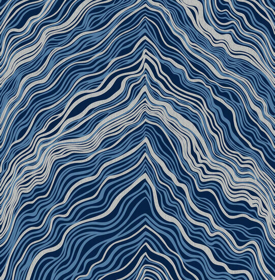 Dutch First Class Thom blauw/zilver TH9307 Behang