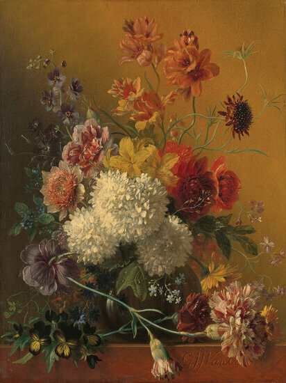 FBK Rijksmuseum Stilleven met bloemen Georgius Jacobus Johannes van Os RM11 Behang
