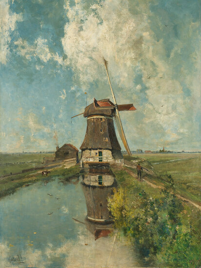 FBK Rijksmuseum Molen Poldervaart in de maand Juli RM16 Behang