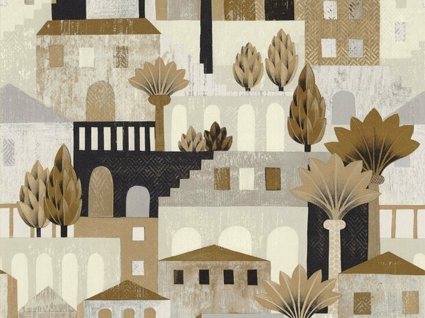 Casamance Aventura 75541732 - Beige / Bruin Behang