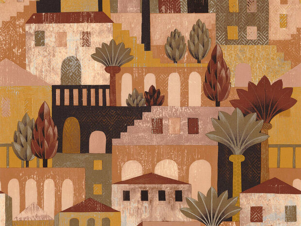 Casamance Aventura 75541834 - Bruin Behang