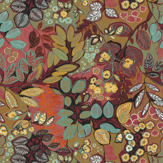 Casamance Ete Indien 75090916 - Roze Behang