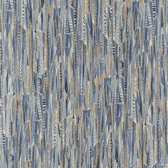 Casamance Le Velours 74654860 - Blauw Behang