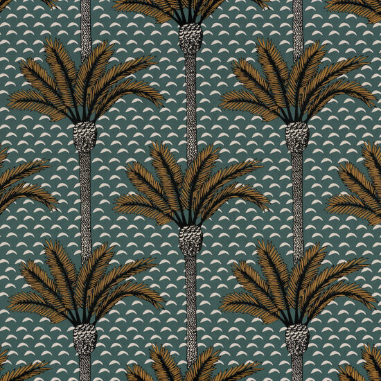Casamance Mirage 75240508 - Groen Behang