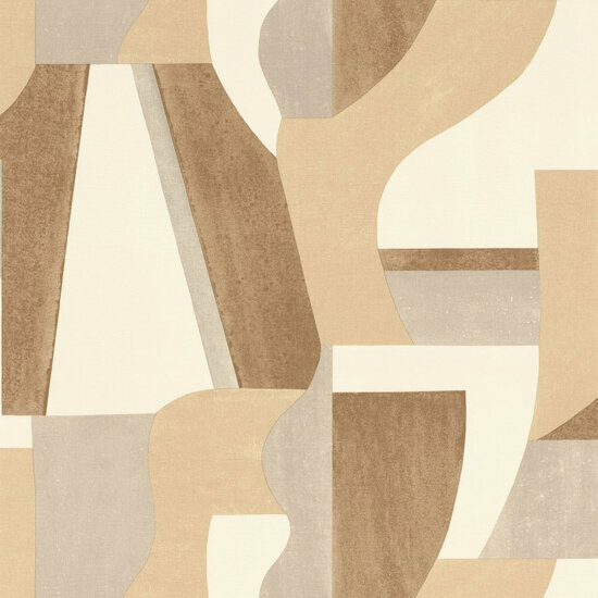 Casamance Mouvements 76002242 - Beige / Bruin Behang