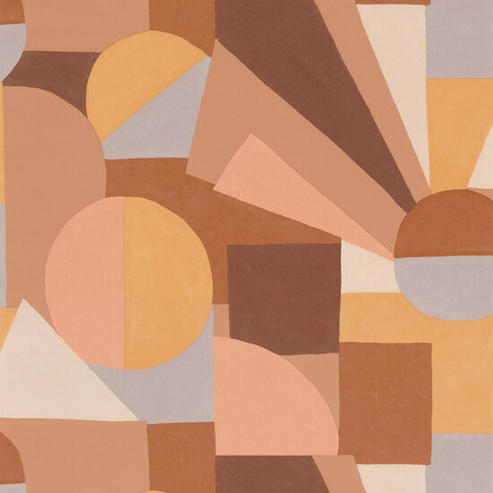 Casamance Mouvements 76010814 - Roze / Oranje Behang