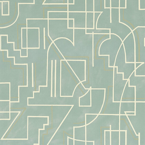 Casamance Mouvements 76021426 - Blauw Behang