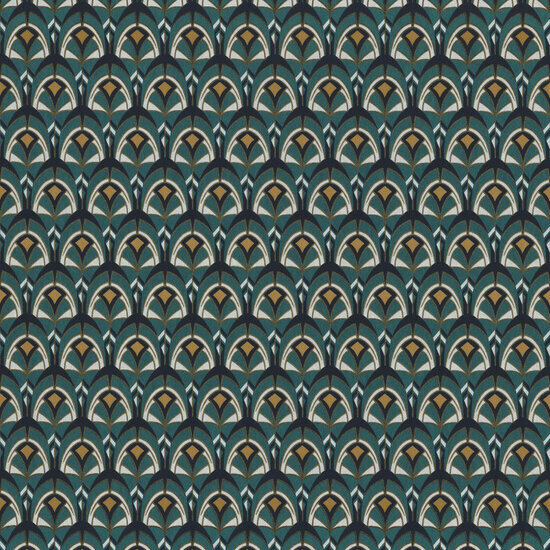 Casamance Select 6 A74000492 - Groen / Wit Behang