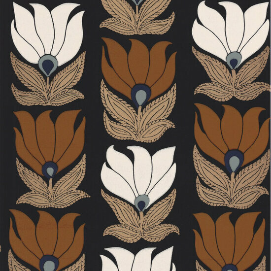 Casamance Square Jasmin 75691018 - Blauw / Geel Behang