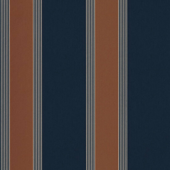 Casamance Square Jasmin 75712446 - Blauw / Oranje Behang
