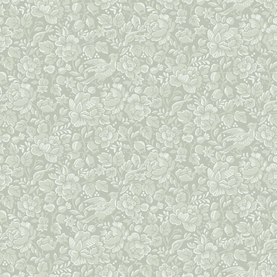 Dutch Wall Decor Blommor &amp; Blad 678-02 Zwart Behang