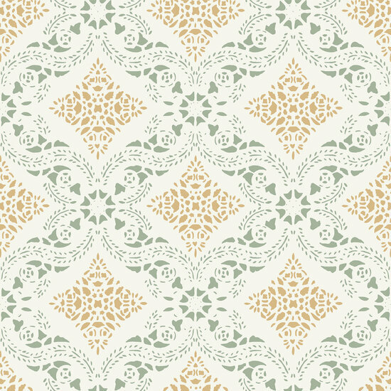 Dutch Wall Decor Swedish Heritage 686-01 Geel Behang