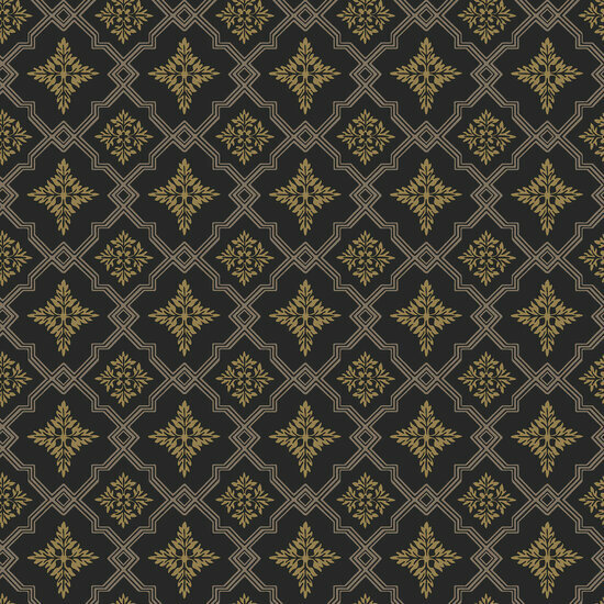 Dutch Wall Decor Swedish Heritage 691-04 Zwart Behang