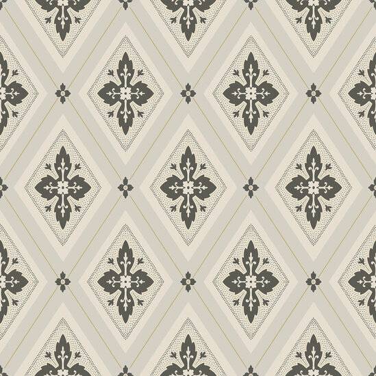 Dutch Wall Decor Swedish Heritage 692-03 Zwart / Beige Behang