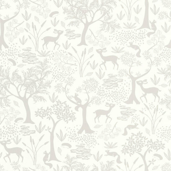 Casadeco Once Upon A Time OUAT88269400 - Grijs / Wit Behang