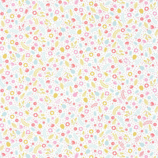 Casadeco Rose &amp; Nino RONI85544416 - Wit / Roze Behang