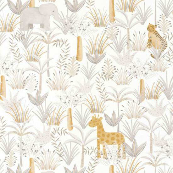 Casadeco Rose &amp; Nino RONI85641618 - Wit / Beige Behang