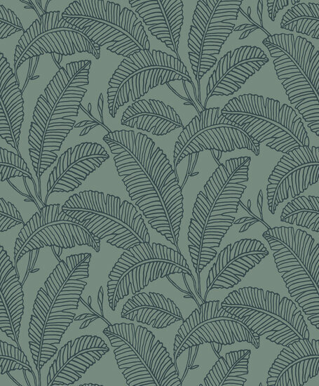 Dutch Wallcoverings Attitude A66401 Blauwgroen Behang
