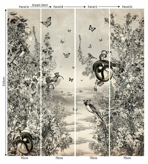 Santorus I Cygnus et Serpentium - Cream WPM0201 Behang