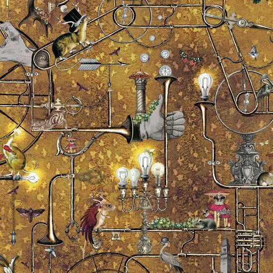 Santorus II Santorus Orchestral Rev. Mustard WP080229 Behang