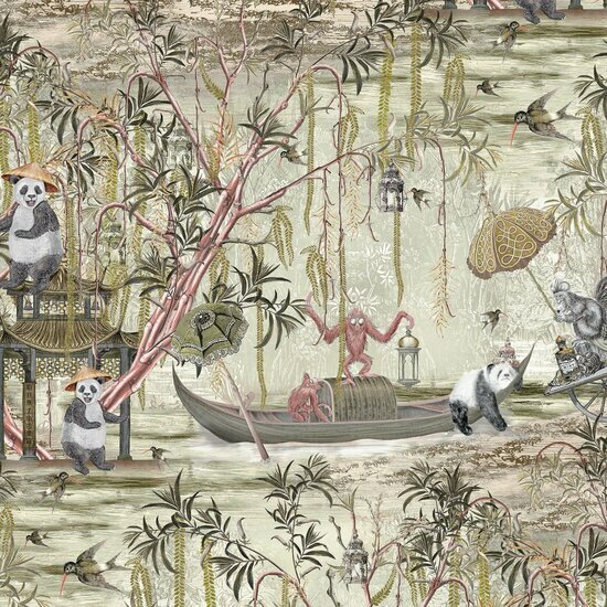 Santorus II Santorus Pandamonium Golden Khaki WP160455 Behang