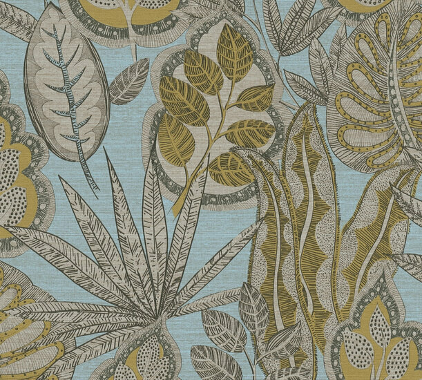 AS Creation Famous Garden - 39346-4 / 393464 Blauw Behang