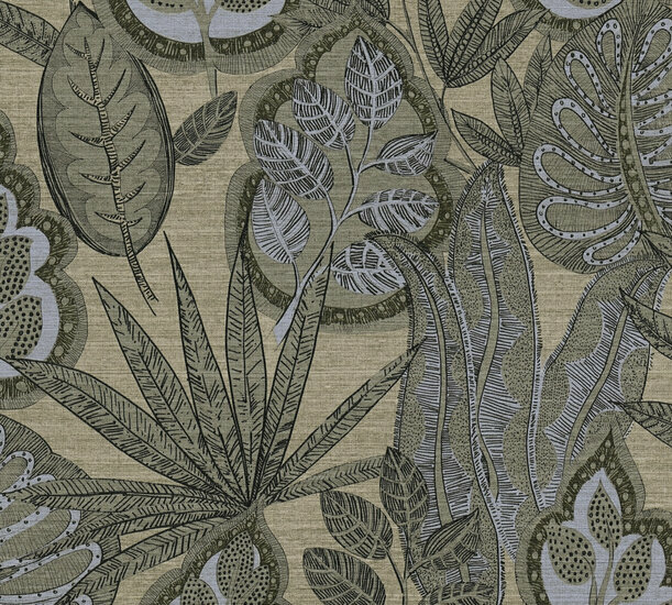 AS Creation Famous Garden - 39346-5 / 393465 Grijs/Beige Behang