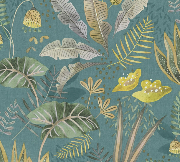 AS Creation Famous Garden - 39348-3 / 393483 Blauw Behang