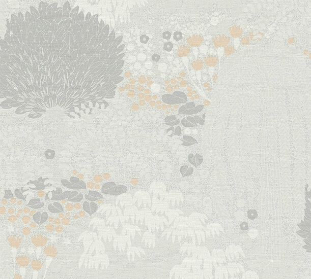 AS Creation Famous Garden - 39350-1 / 393501 Grijs Behang