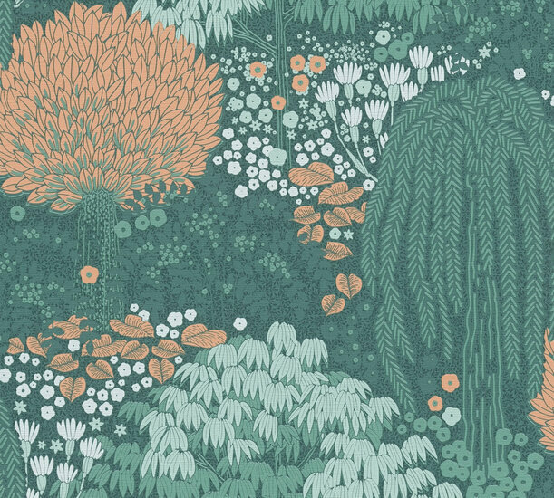AS Creation Famous Garden - 39350-3 / 393503 Groen Behang