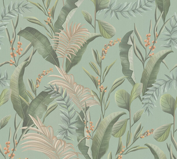 AS Creation Drawn Into Nature - 39436-4 / 394364 Blauw Behang