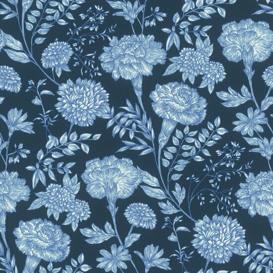 Rasch Symphony - 865004 Blauw Behang