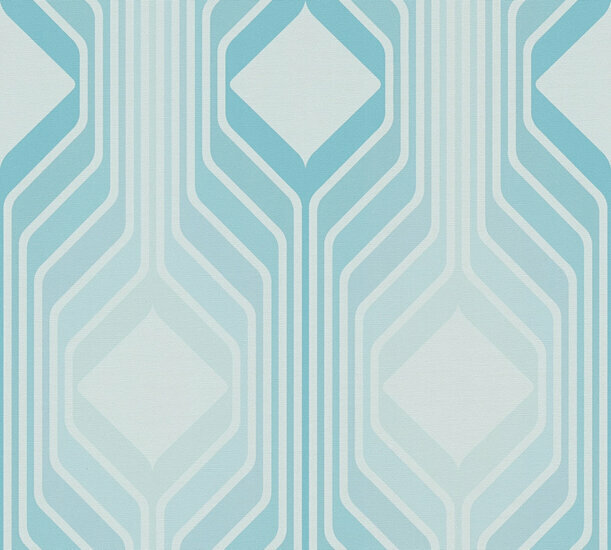 AS Creation Retro Chic - 39532-1 / 395321 Blauw - Blauw Behang