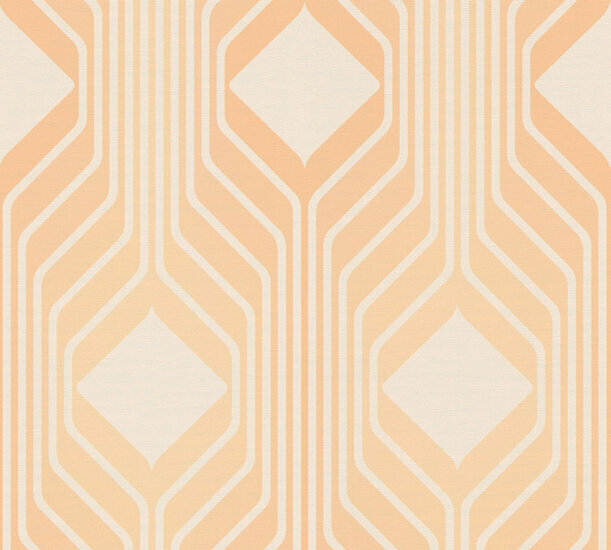 AS Creation Retro Chic - 39532-3 / 395323 Oranje - Beige Behang
