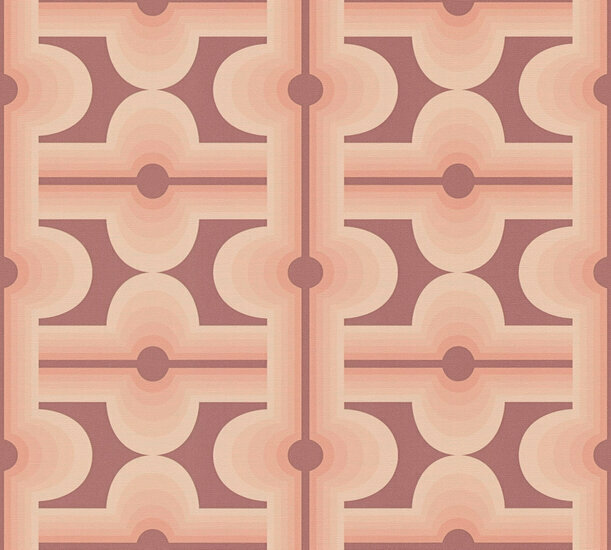 AS Creation Retro Chic - 39533-2 / 395332 Rood - Oranje Behang