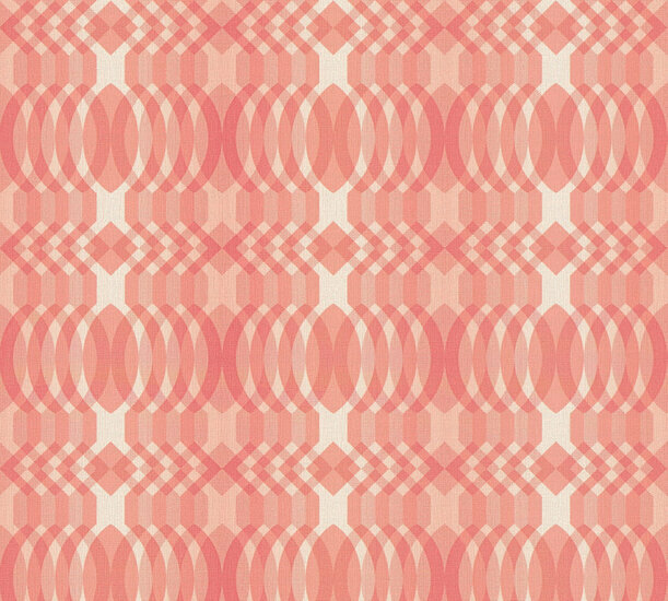 AS Creation Retro Chic - 39534-4 / 395344 Rood - Cr&egrave;me Behang