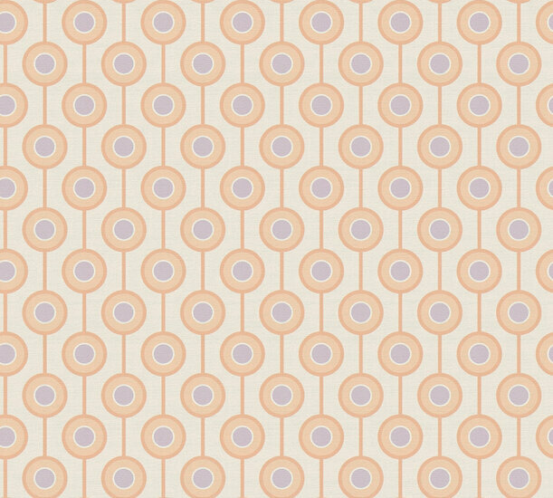 AS Creation Retro Chic - 39537-5 / 395375 Beige - Oranje Behang