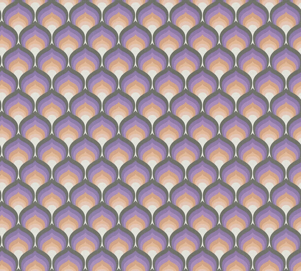 AS Creation Retro Chic - 39538-2 / 395382 Oranje - Zwart Behang