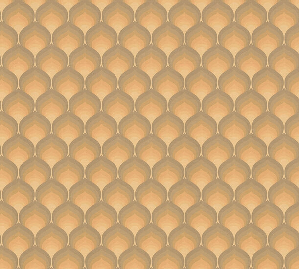 AS Creation Retro Chic - 39538-4 / 395384 Bruin - Geel Behang