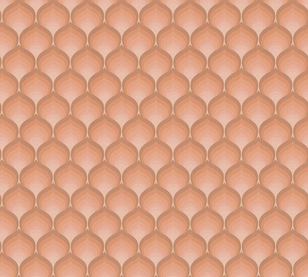 AS Creation Retro Chic - 39538-5 / 395385 Oranje - Rood Behang