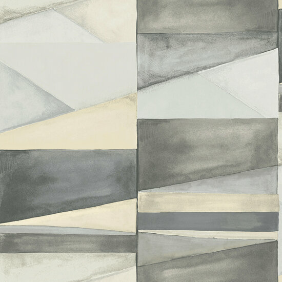 HookedOnWalls Silhouette Color Blocks 34834 Grijs Behang