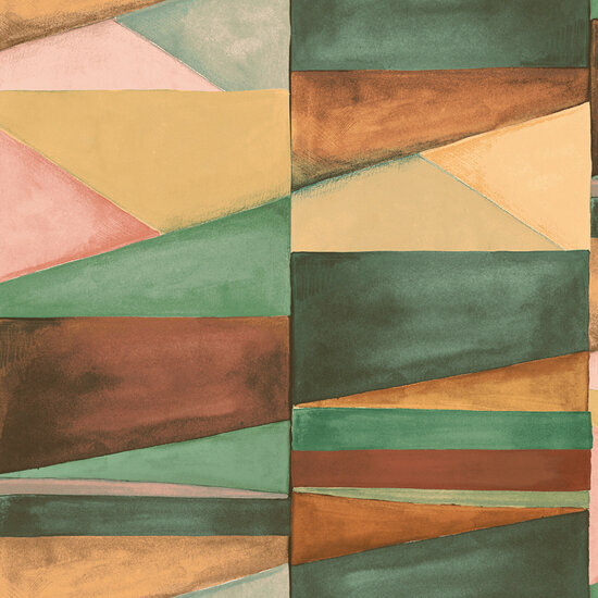 HookedOnWalls Silhouette Color Blocks 34835 Multicolour Behang