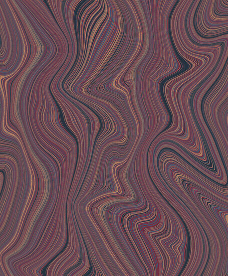 HookedOnWalls Silhouette Organic Lines 34850 Paars Behang