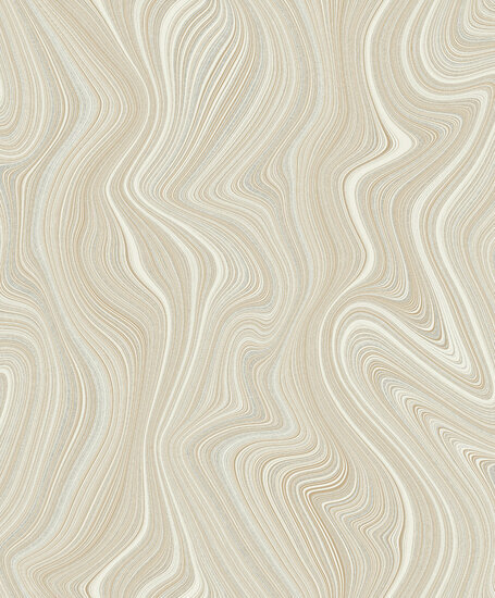 HookedOnWalls Silhouette Organic Lines 34853 Beige Behang