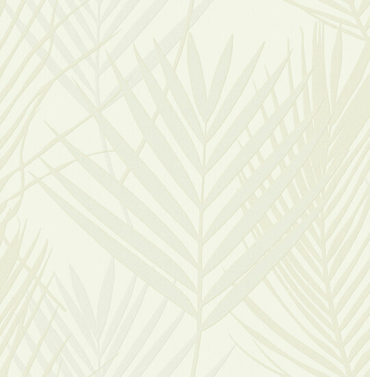 HookedOnWalls Tropical Weave Borneo 18804 Cr&egrave;me / Metallic Behang