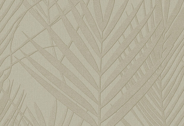 HookedOnWalls Tropical Weave Borneo 18805 Beige / Metallic Behang